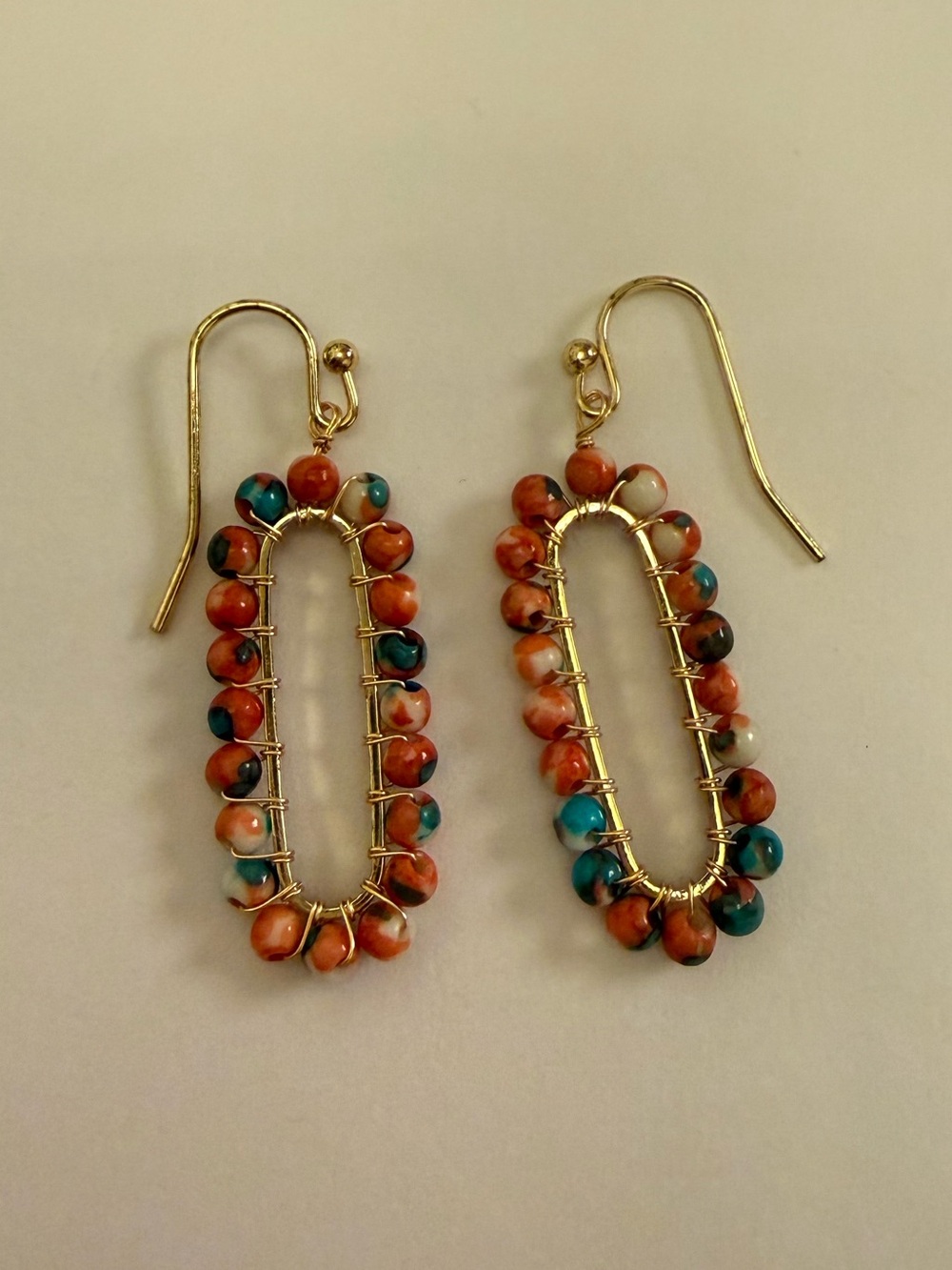 Barse Ocean Jade Genuine Stone Beaded Oval Drop Earrings